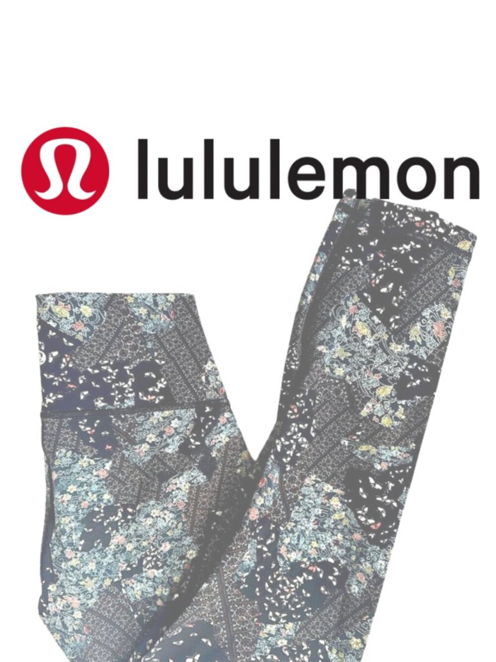 EUC Lululemon Patchwork Printed High-Rise 7/8 Wundertrain Leggings | Size 6